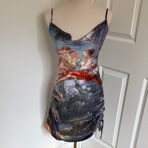 Dolls Kill Current Mood DaVinci’s Demons Print Slip Dress NWT
